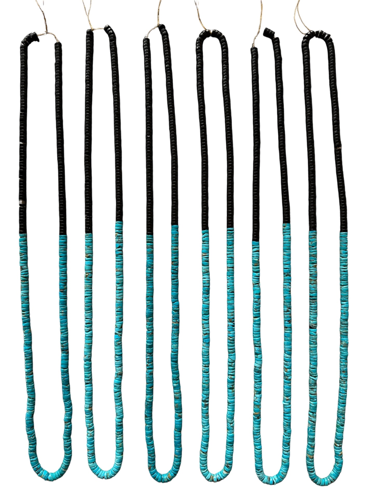 natural turquoise and jet necklace