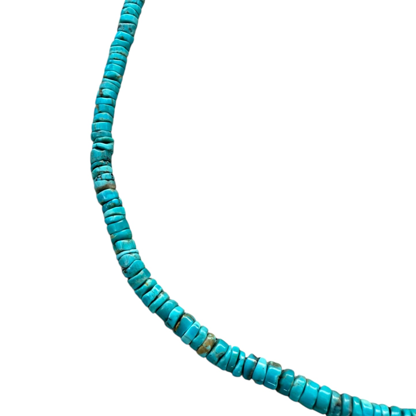 natural turquoise and jet necklace