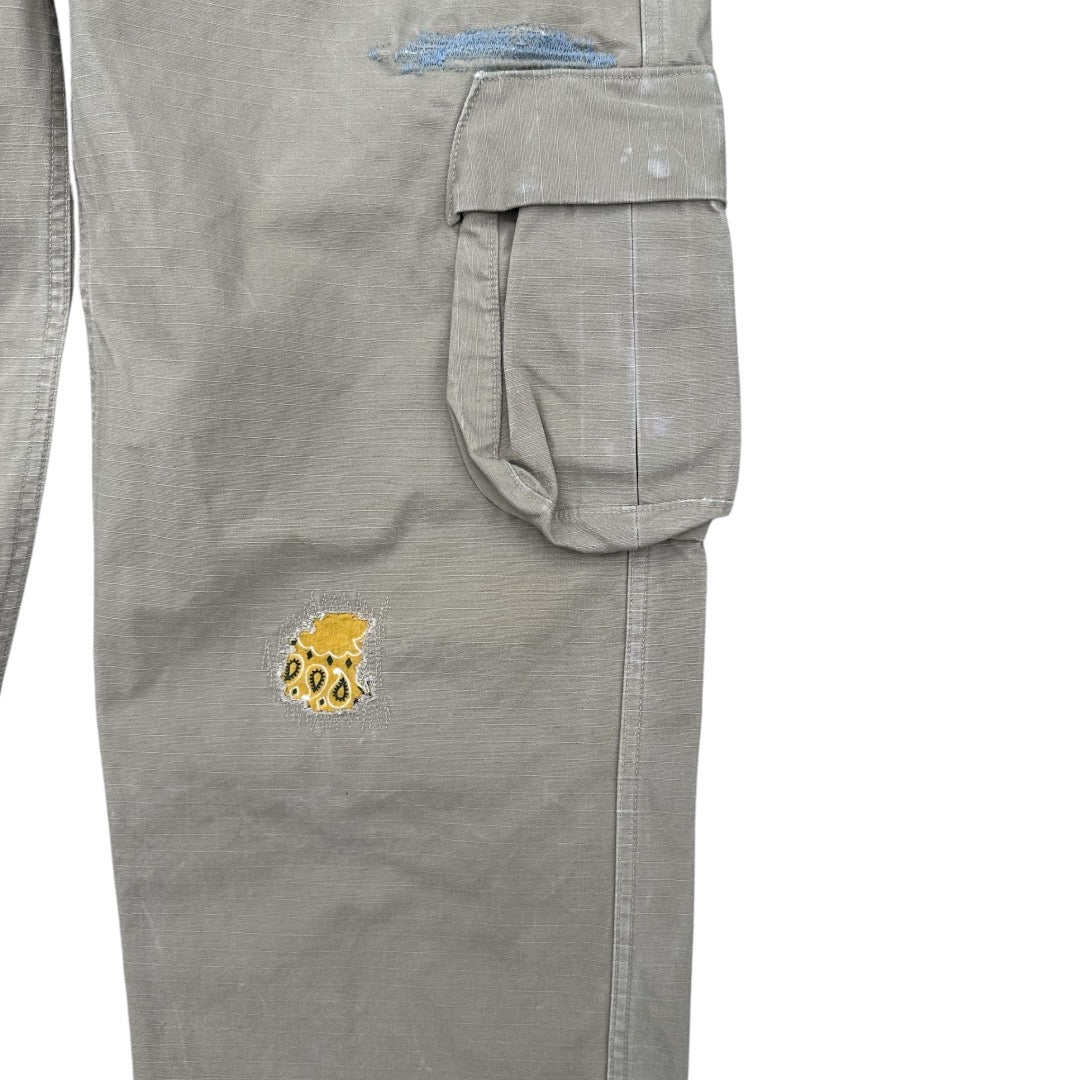 Cargo pant damaged cotton rip stop