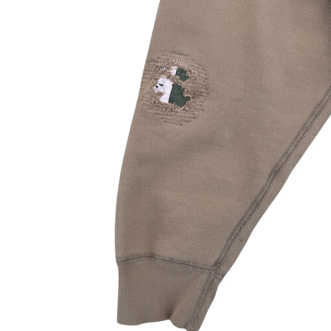 18 oz heavy damage hoodie beige