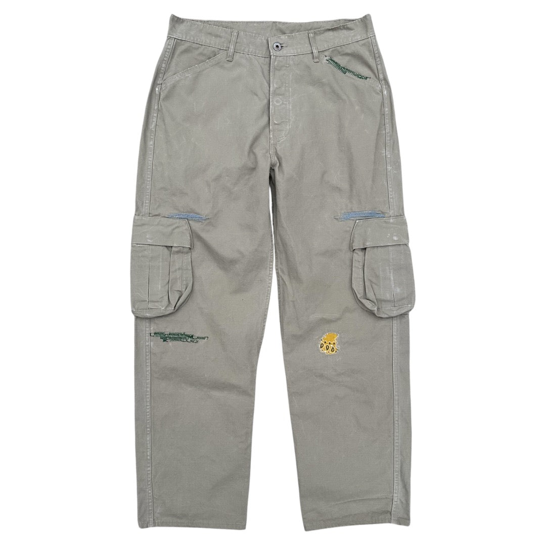 Cargo pant damaged cotton rip stop