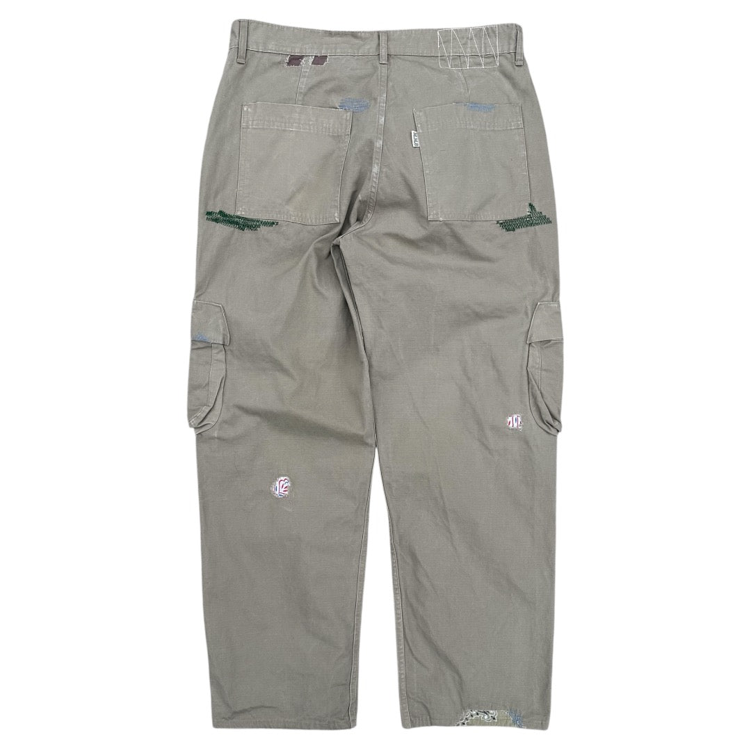 Cargo pant damaged cotton rip stop