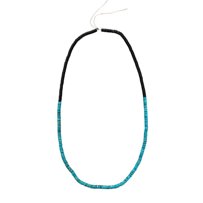 natural turquoise and jet necklace